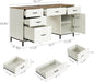 Modern 55 Inch Executive Desk with Charging Station - ShipItFurniture