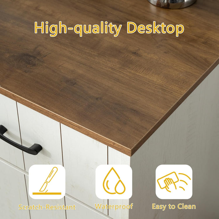 Modern 55 Inch Executive Desk with Charging Station - ShipItFurniture