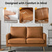 Modern 56 Inch PU Leather Loveseat for Small Spaces - ShipItFurniture