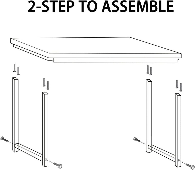 Modern 63 Inch Computer Desk with Sturdy Metal Frame - ShipItFurniture
