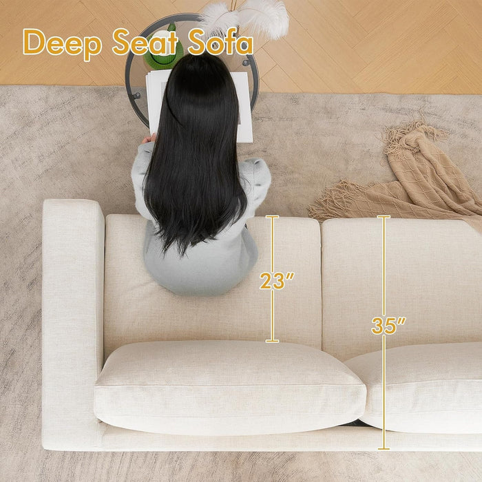 Modern 85 Inch Comfy Sofa Deep Seat Couch - ShipItFurniture