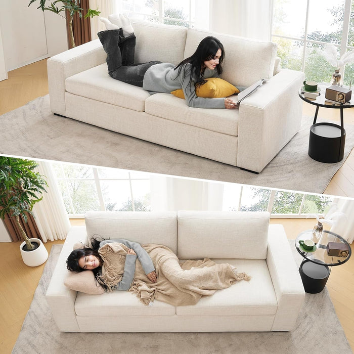 Modern 85 Inch Comfy Sofa Deep Seat Couch - ShipItFurniture
