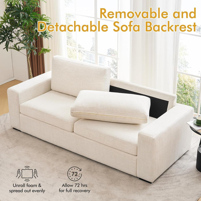 Modern 85 Inch Comfy Sofa Deep Seat Couch - ShipItFurniture