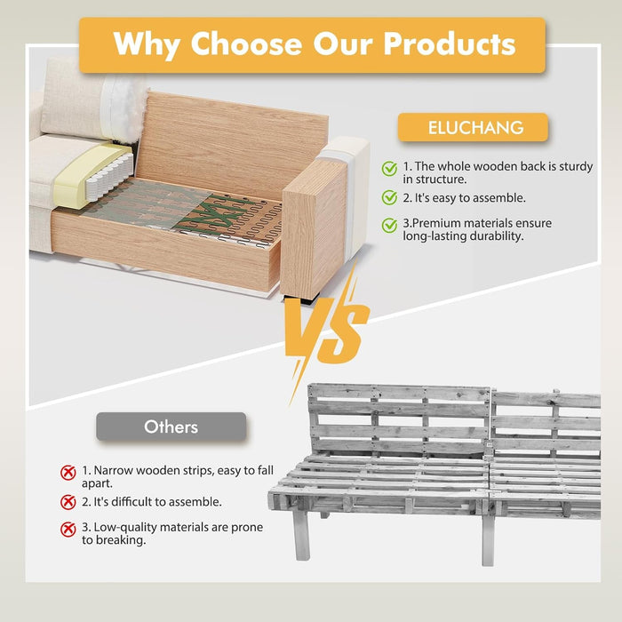 Modern 85 Inch Comfy Sofa Deep Seat Couch - ShipItFurniture