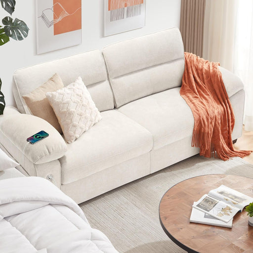 Modern 90.5 Inch Chenille Sofa With USB Charging - ShipItFurniture