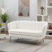 Modern Boucle Loveseat Sofa with Gold Legs for Small Spaces - ShipItFurniture