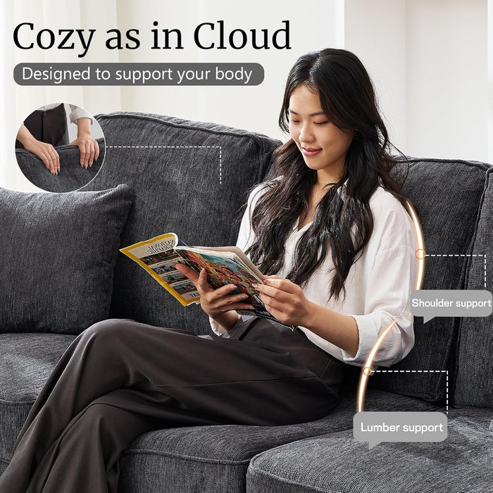 Modern Deep Seat Loveseat Couch for Comfortable Living - ShipItFurniture