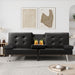 Modern Faux Leather Convertible Sofa Bed with Cup Holders - ShipItFurniture