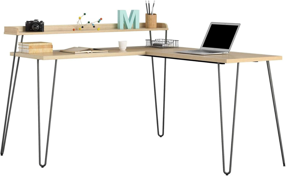 Modern L - Desk with Riser for Stylish Home Office - ShipItFurniture