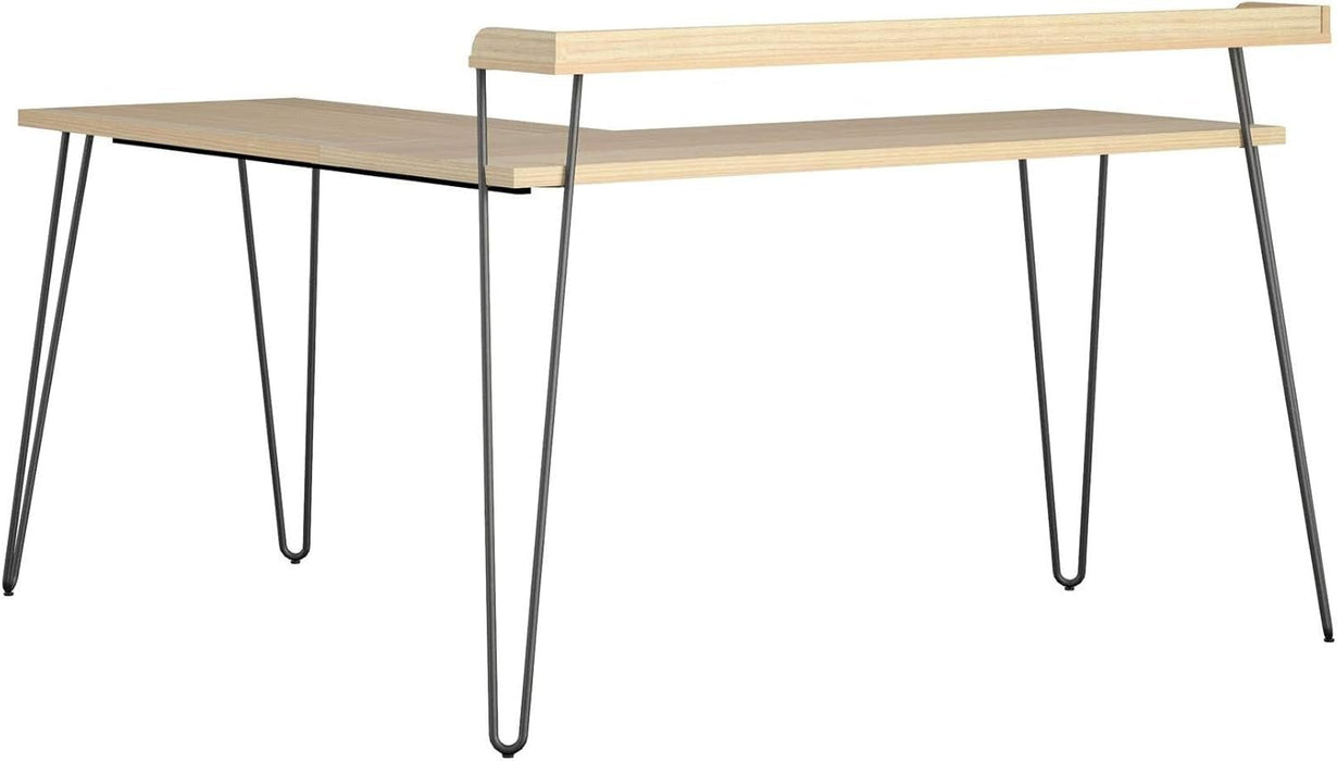 Modern L - Desk with Riser for Stylish Home Office - ShipItFurniture