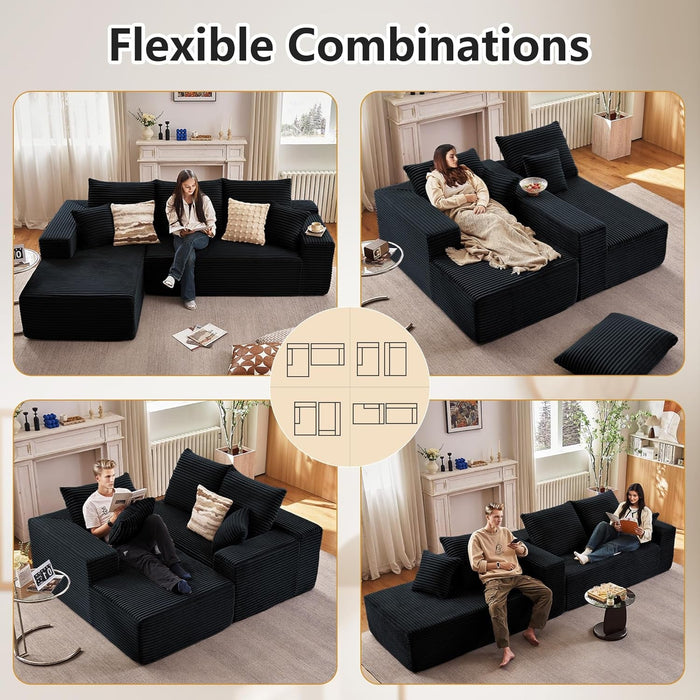 Modern L - Shape Cloud Sectional Couch for Living Room - ShipItFurniture