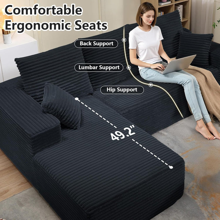 Modern L - Shape Cloud Sectional Couch for Living Room - ShipItFurniture