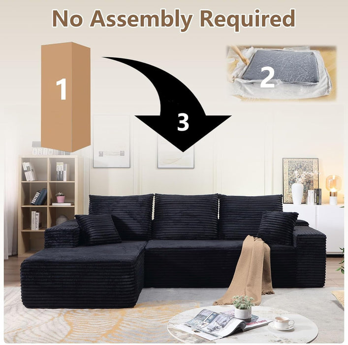 Modern L - Shape Cloud Sectional Couch for Living Room - ShipItFurniture