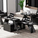 Modern L Shape Executive Desk With Drawers And Cabinet - ShipItFurniture