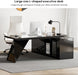 Modern L Shape Executive Desk With Drawers And Cabinet - ShipItFurniture