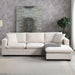 Modern L Shaped Beige Cloud Sofa With Convertible Ottoman - ShipItFurniture