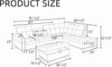 Modern L Shaped Modular Sofa with Chaise Comfort - ShipItFurniture