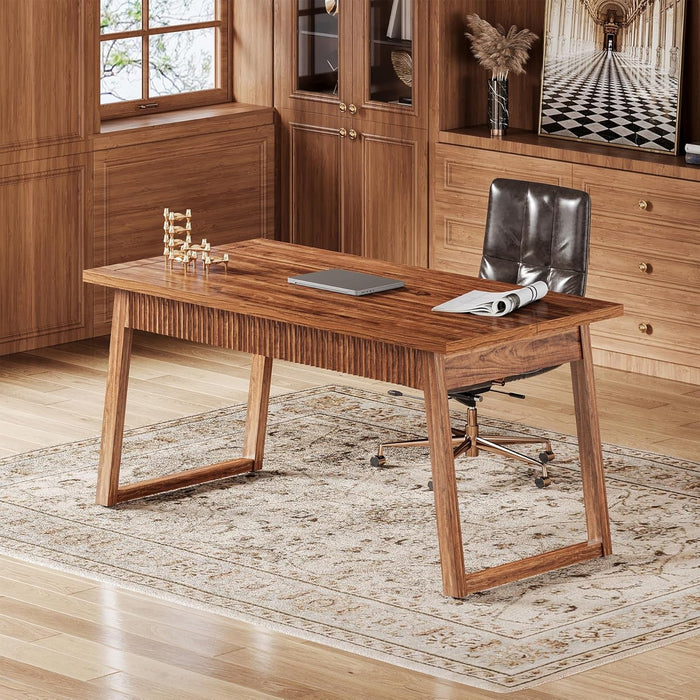 Modern Minimalist 55 Inch Home Office Desk With Drawer - ShipItFurniture