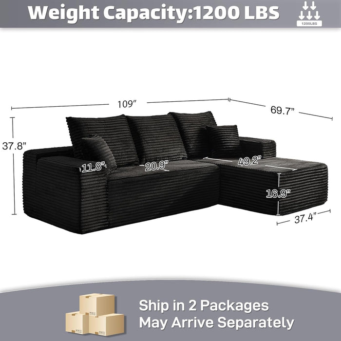 Modern Modular L Shaped Sectional Sofa for Living Room - ShipItFurniture