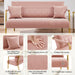 Modern Pink Velvet Sofa with Gold Arms for Living Room - ShipItFurniture