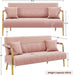 Modern Pink Velvet Sofa with Gold Arms for Living Room - ShipItFurniture