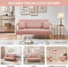 Modern Pink Velvet Sofa with Gold Arms for Living Room - ShipItFurniture