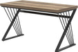 Modern Rustic Oak Computer Desk with Sturdy Metal Frame - ShipItFurniture