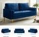 Modern Velvet Loveseat Sofa with Pillows for Comfort - ShipItFurniture