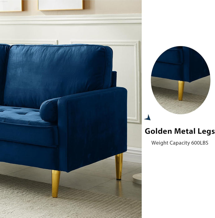 Modern Velvet Loveseat Sofa with Pillows for Comfort - ShipItFurniture