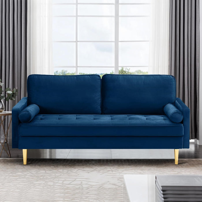 Modern Velvet Loveseat Sofa with Pillows for Comfort - ShipItFurniture