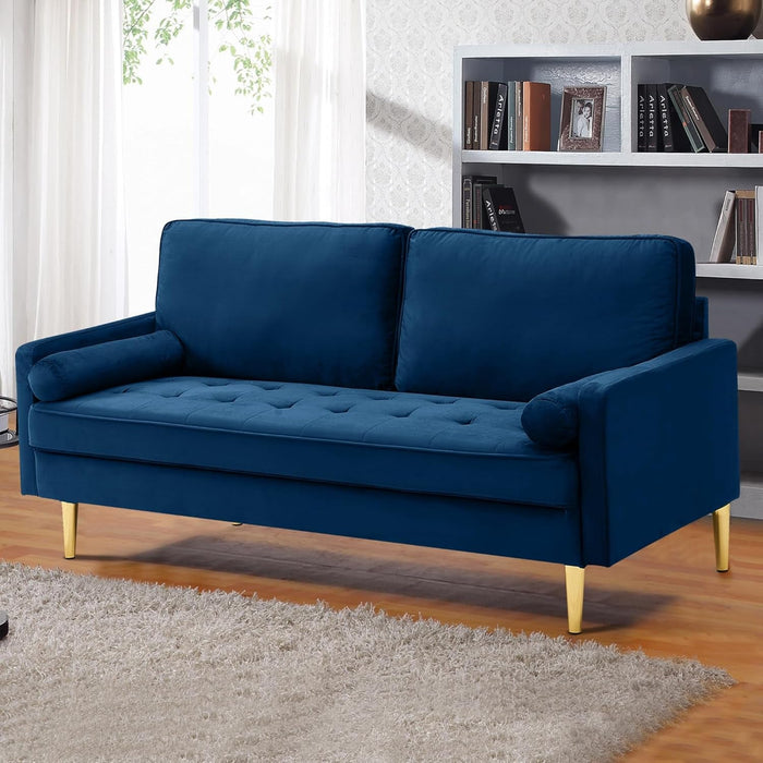 Modern Velvet Loveseat Sofa with Pillows for Comfort - ShipItFurniture