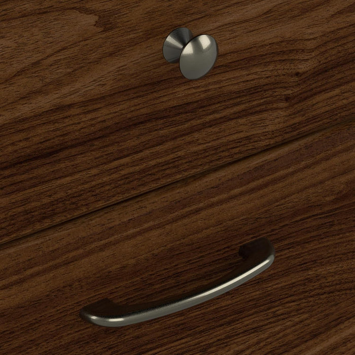 Modern Walnut L Shaped Computer Desk with Drawers - ShipItFurniture