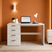 Modern White Computer Desk With Four Spacious Drawers - ShipItFurniture