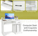 Modern White Desk with Drawer and Keyboard Tray - ShipItFurniture