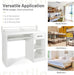 Modern White Desk with Drawer and Keyboard Tray - ShipItFurniture