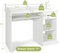 Modern White Desk with Drawer and Keyboard Tray - ShipItFurniture