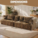 Modular All Foam Sectional Sofa With Four Cushions - ShipItFurniture