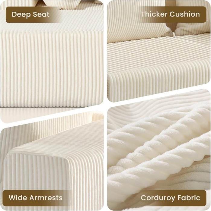 Modular L - Shape Sectional Sofa with Reversible Ottoman - ShipItFurniture