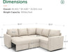 Modular Sectional Sleeper Sofa With Storage For Living Room - ShipItFurniture