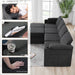 Modular Sectional Sofa Couch With Convertible Sleeper Function - ShipItFurniture