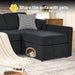 Modular Sectional Sofa Couch With Convertible Sleeper Function - ShipItFurniture
