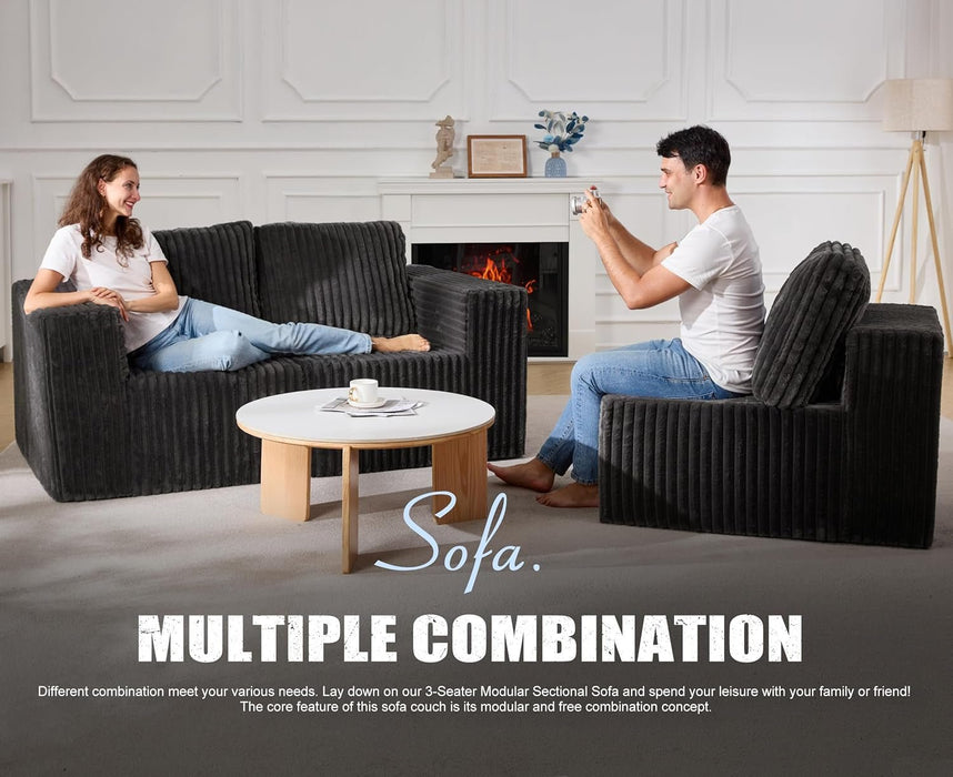 Modular Sectional Sofa With Deep Memory Foam Comfort - ShipItFurniture