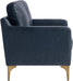 Navy Blue Faux Leather Loveseat with Sturdy Frame - ShipItFurniture