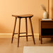 Nora Stool 25" Counter Height Bar Stool, Backless Wooden Stool for Kitchen & Home Bar, Rubber Wood, Brown Finish - ShipItFurniture