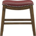 Ordway Saddle Seat Dining Height Bar Stool, 19"SH, Red - ShipItFurniture