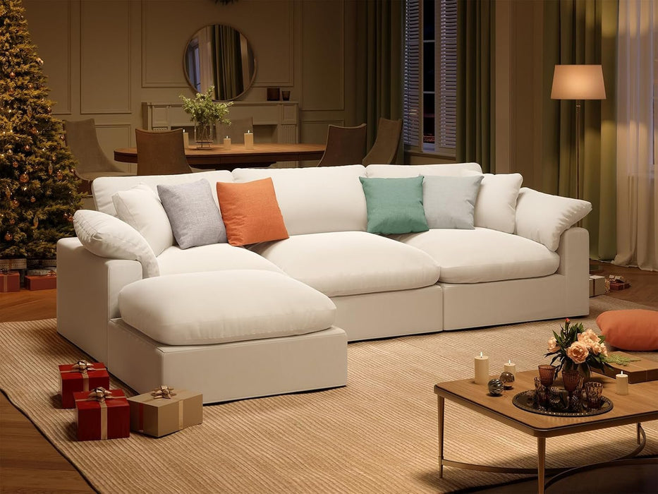 Oversize Modular Sectional Sofa with Chaise and Cushions - ShipItFurniture