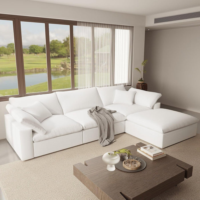 Oversize Modular Sectional Sofa with Chaise and Cushions - ShipItFurniture