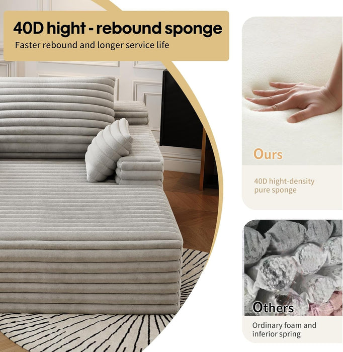 Oversized Chaise Lounge Chair with Plush Memory Foam - ShipItFurniture