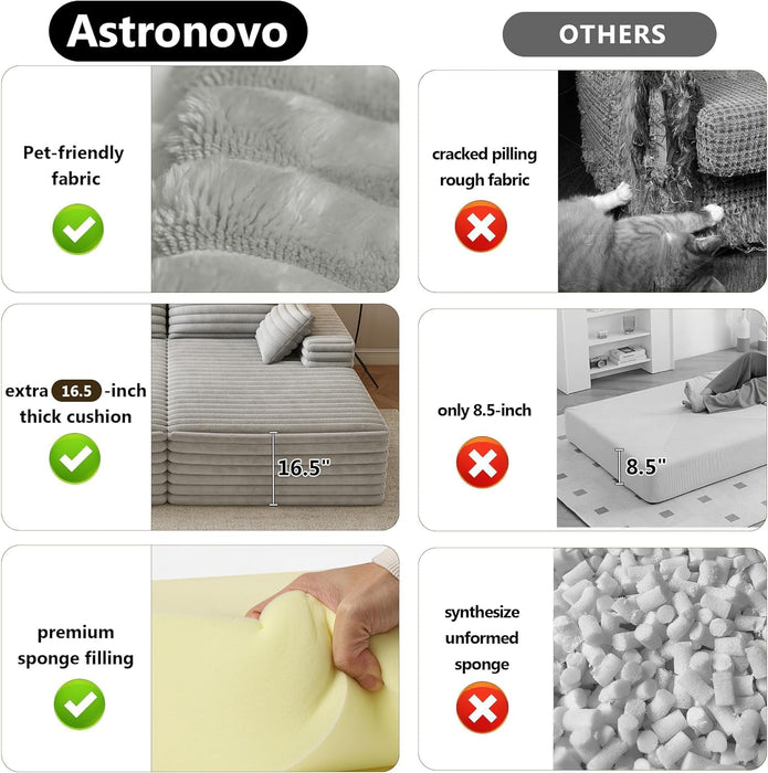 Oversized Chaise Lounge Chair with Plush Memory Foam - ShipItFurniture