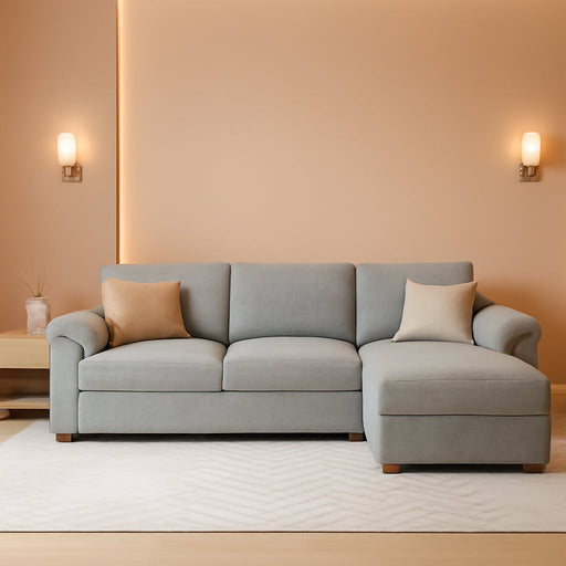 Oversized Deep Seat L Shape Sectional Sofa with Ottoman - ShipItFurniture